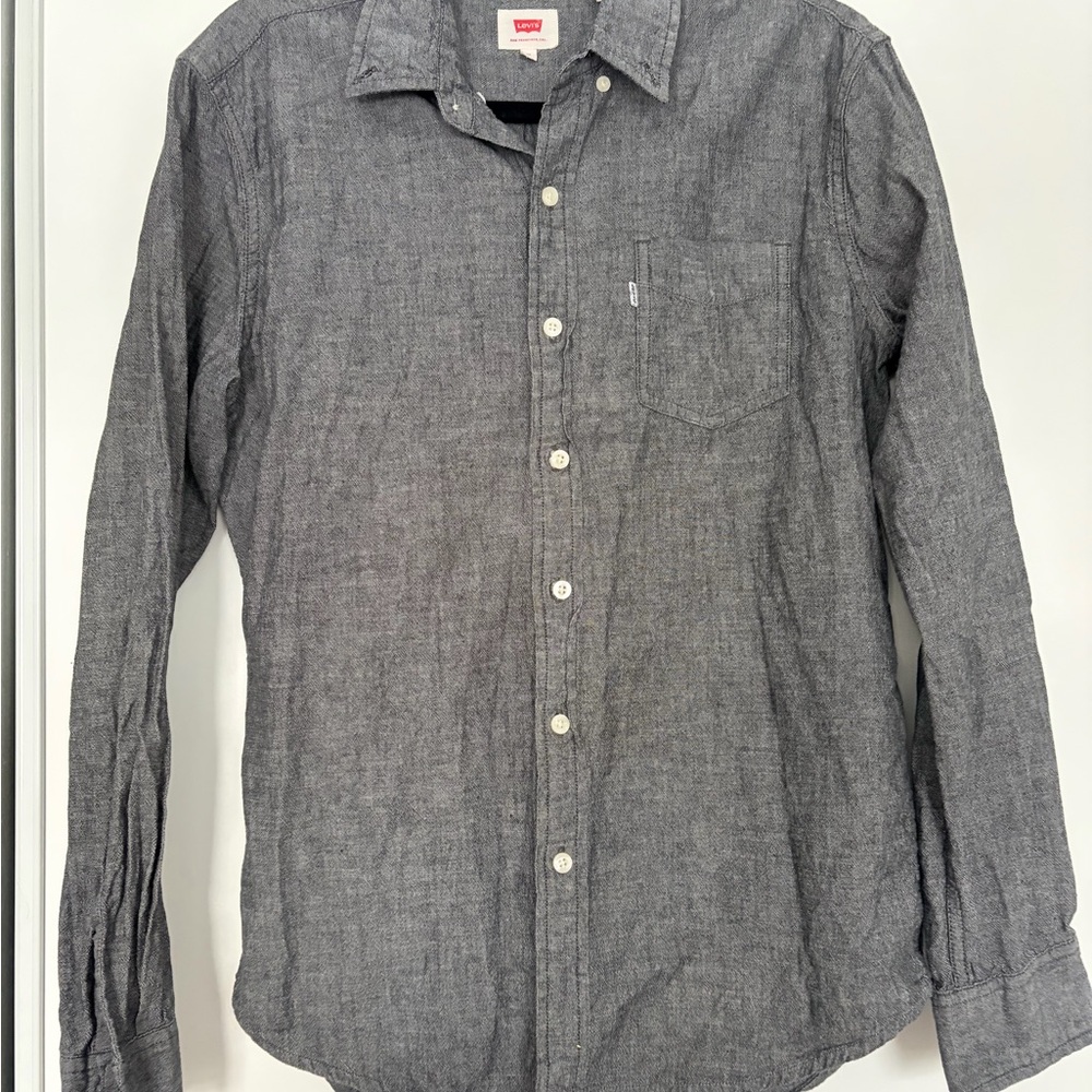 Levi's Men's Charcoal Button-Down Shirt